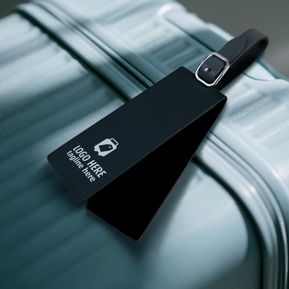 Lifestyle shot of Waterproof Microfiber Leather Luggage Tags Lifestyle shot of Waterproof Microfiber Leather Luggage Tags