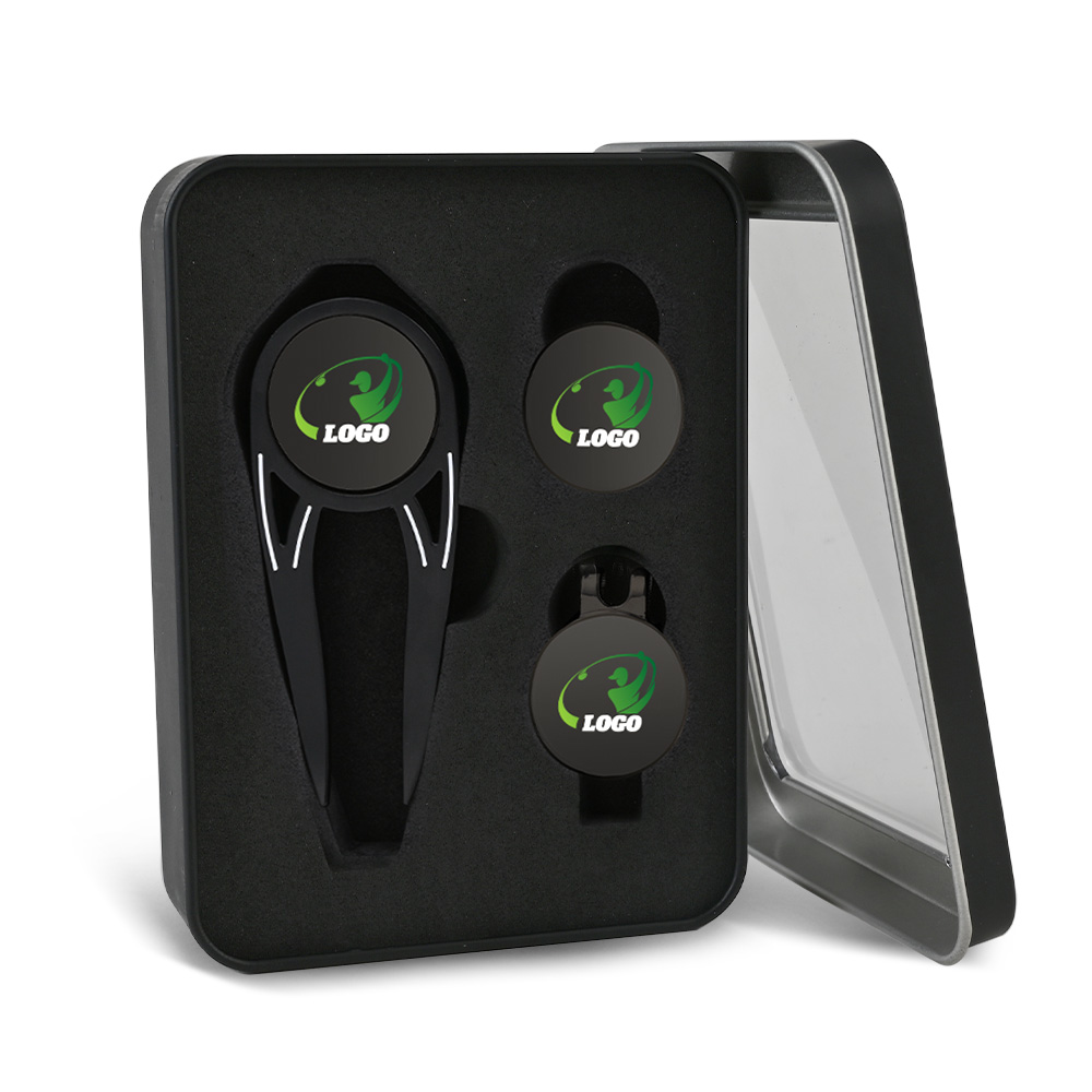 Stylish Golf Repair Tool Set with Ball Markers Stylish Golf Repair Tool Set with Ball Markers