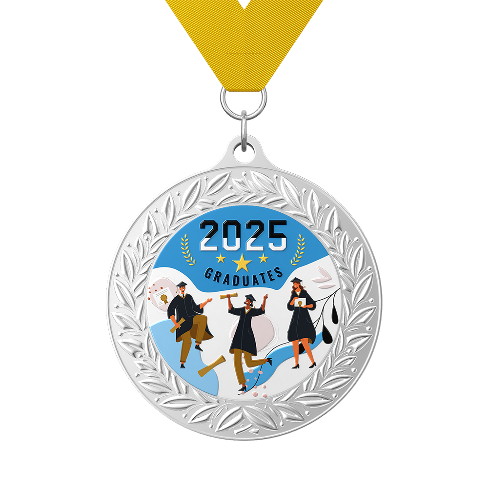 Wreath Metal Custom Medal with lanyard