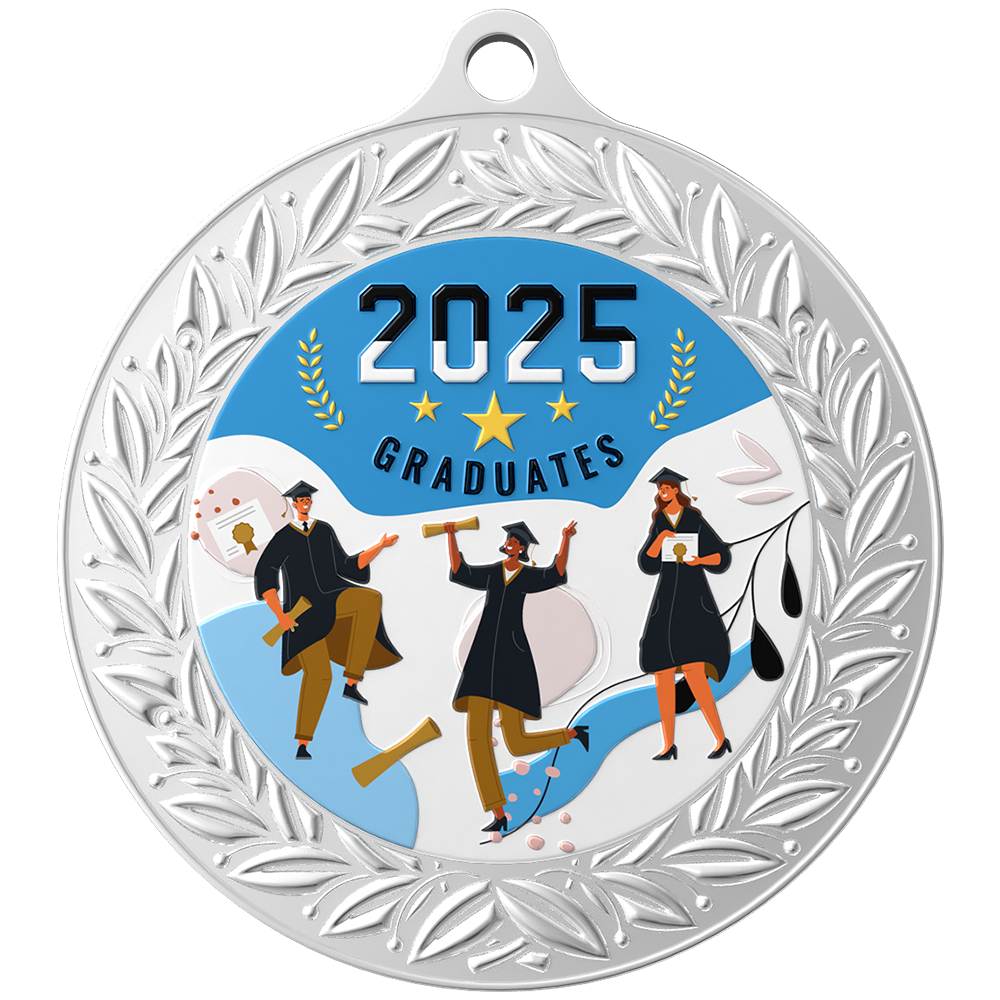 Wreath Metal Custom Medals front