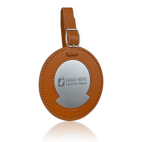 Premium Leather Metal Luggage Tag