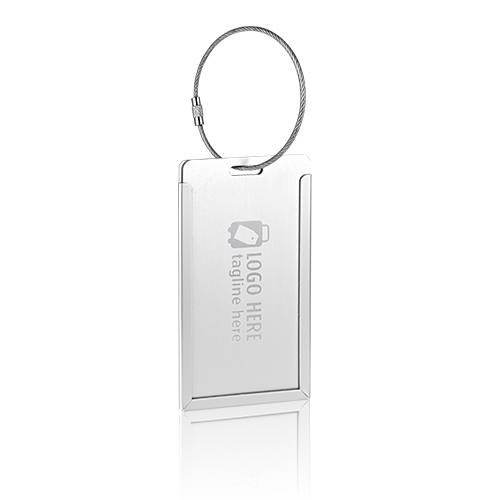 Sleek Aluminum Luggage Tag