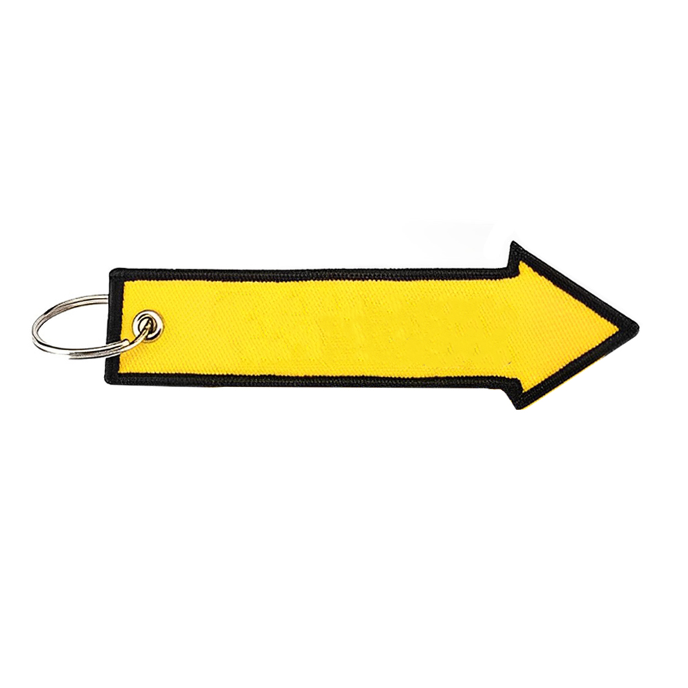 Arrow Embroidery Luggage Tag Yellow Blank