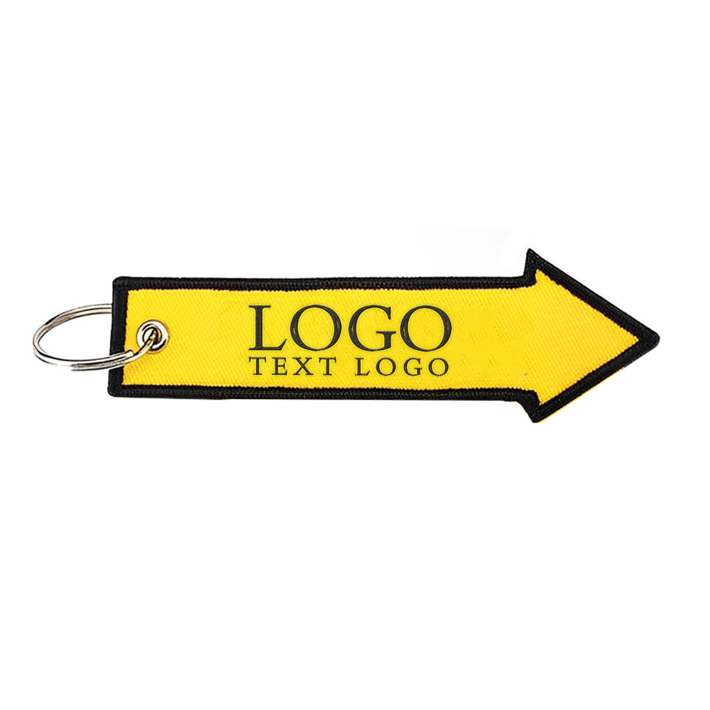 Arrow Embroidery Luggage Tag Yellow With Logo