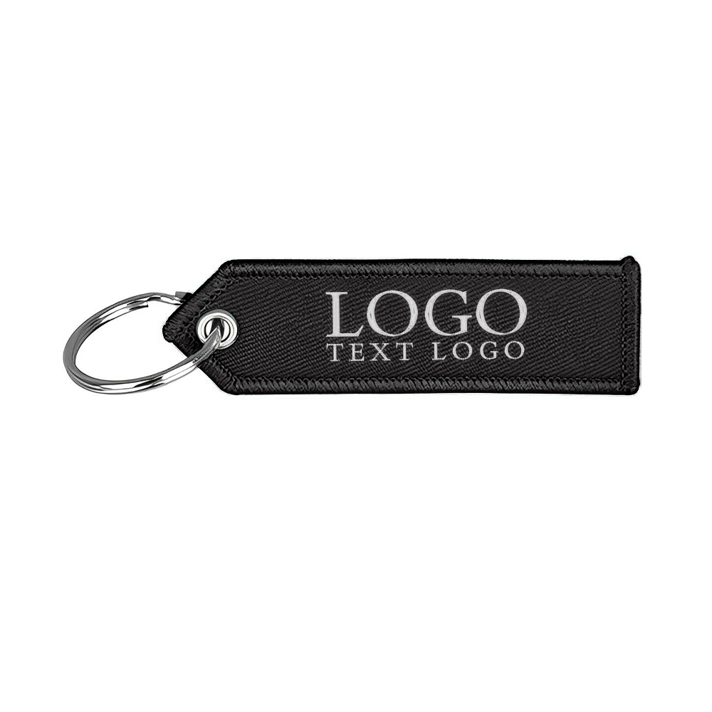 Black Logo Embroidery Luggage Tag