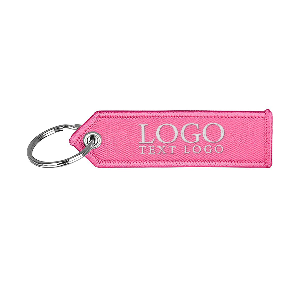 Pink Logo Embroidery Luggage Tag