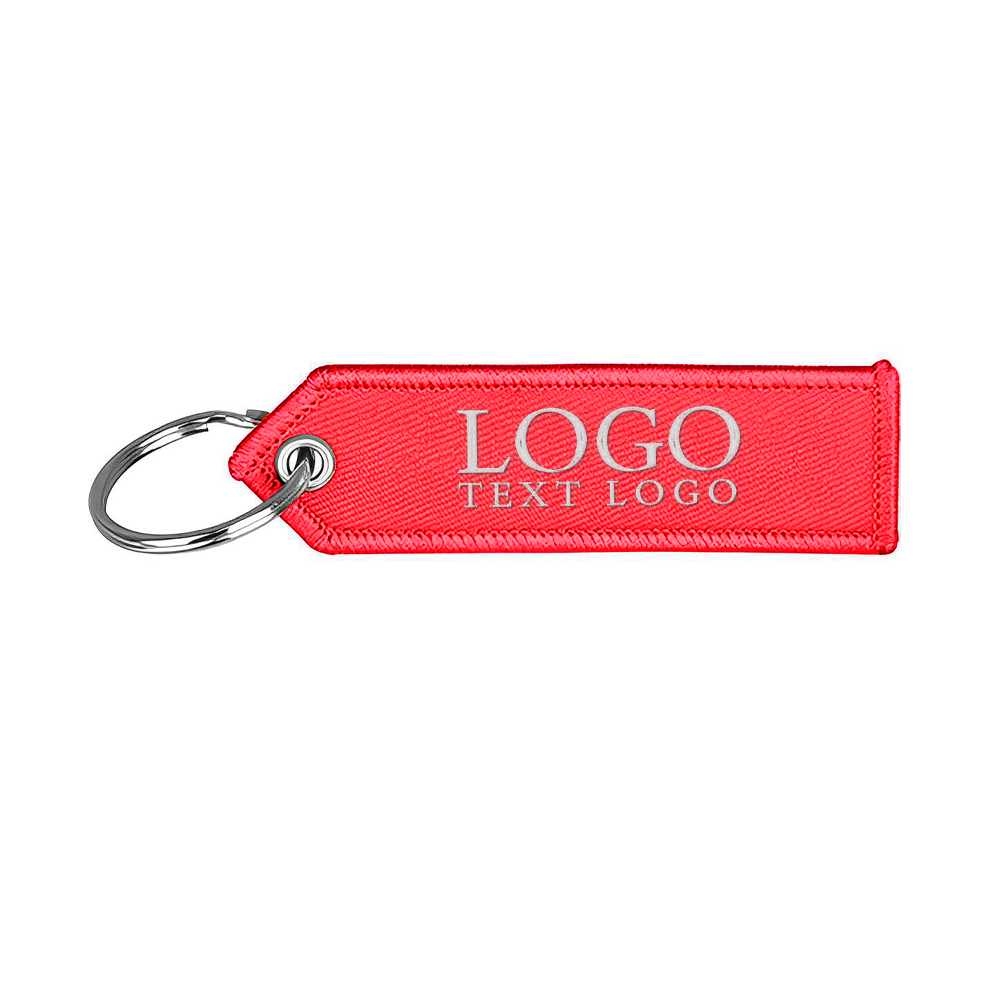 Red Logo Embroidery Luggage Tag