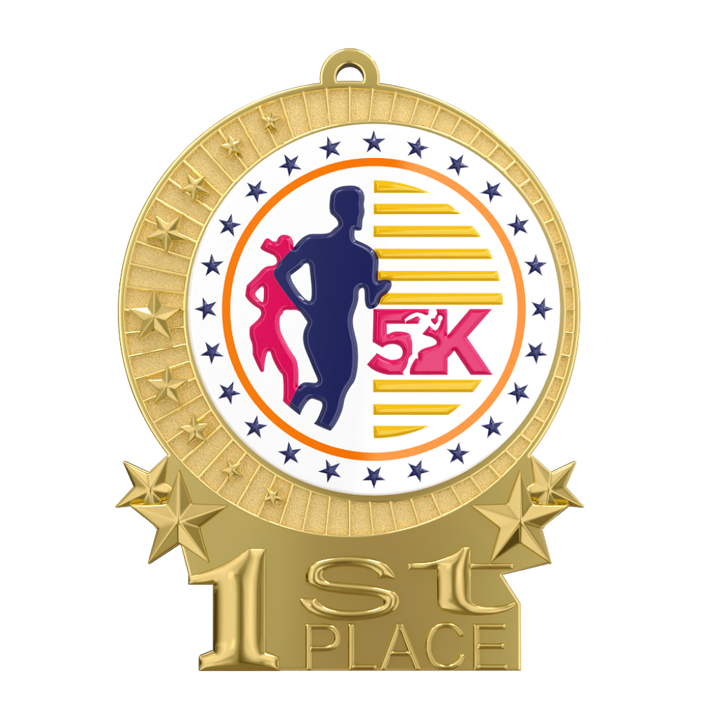 1st Place 5K Race Medal Front