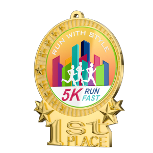 1st Place 5K Running Medal