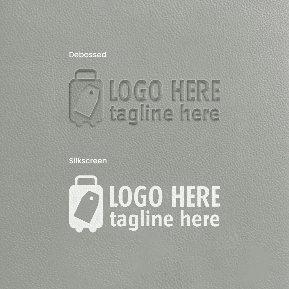 Logo bedrukbaar PU leren ID-label met riempje