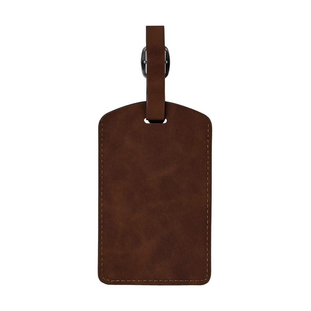 PU Leather Waterproof And Wear-Resistant Luggage Tag brown PU Leather Waterproof And Wear-Resistant Luggage Tag brown