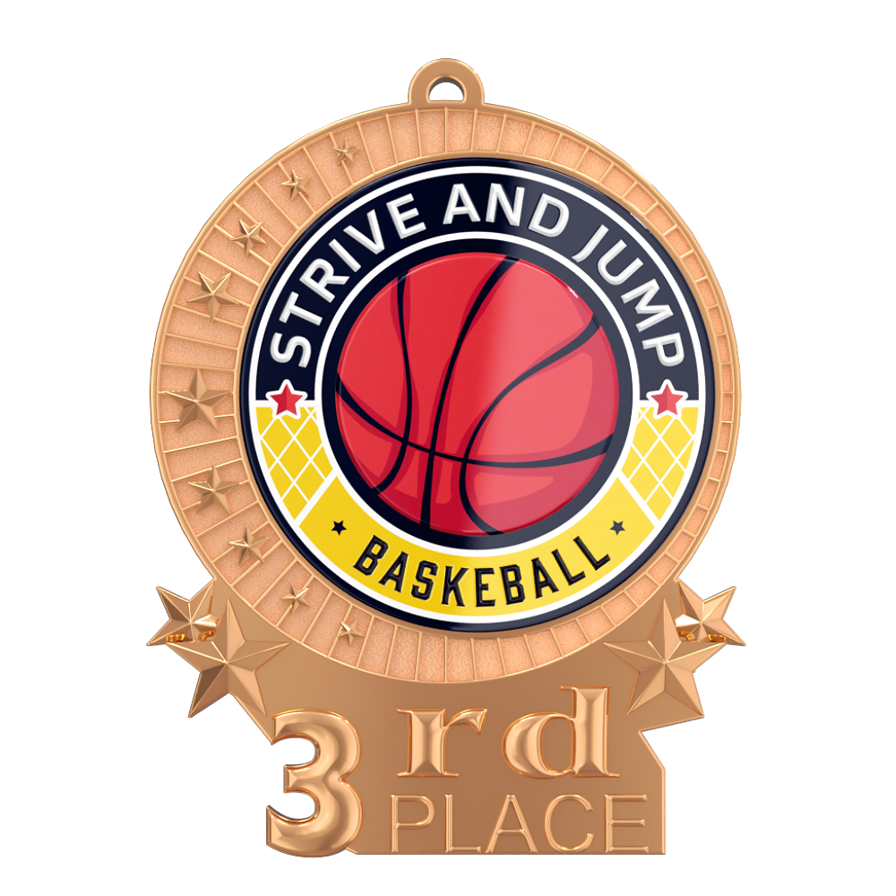3rd Place Basketball Medal front