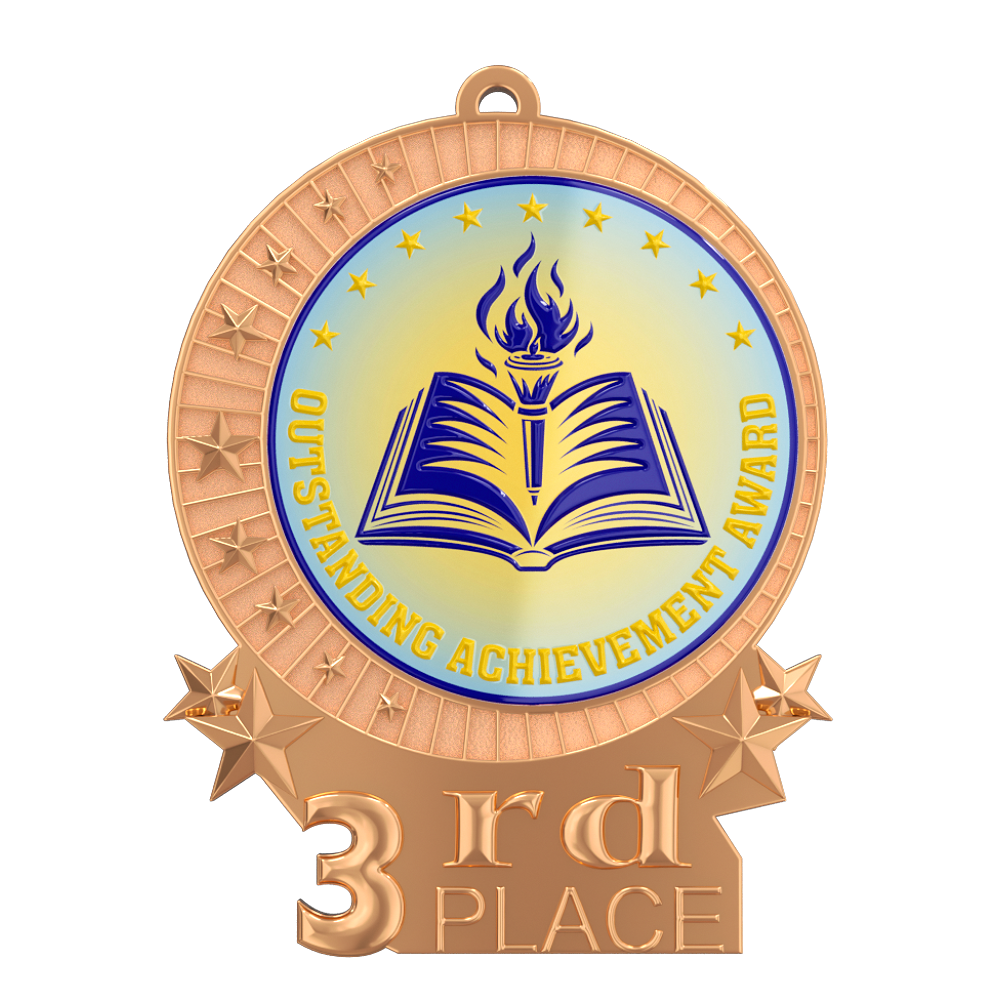 3rd Place School Medal front 3rd Place School Medal front