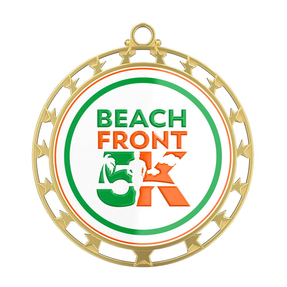 BEACH FRONT 5K Medal front