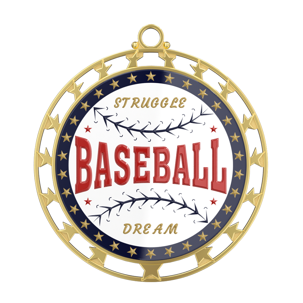 Struggle Baseball Dream Medal front