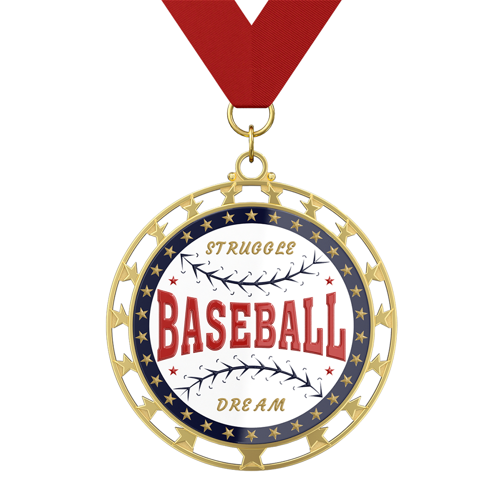 Struggle Baseball Dream Medal with ribbon