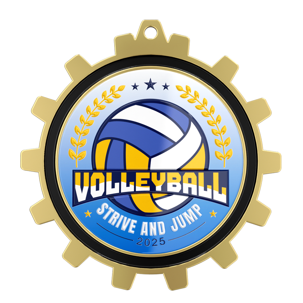 Volleyball Medal of Struggle and Jump front Volleyball Medal of Struggle and Jump front