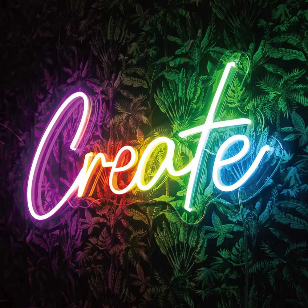 RGB Gradient Changing Color Neon Signs