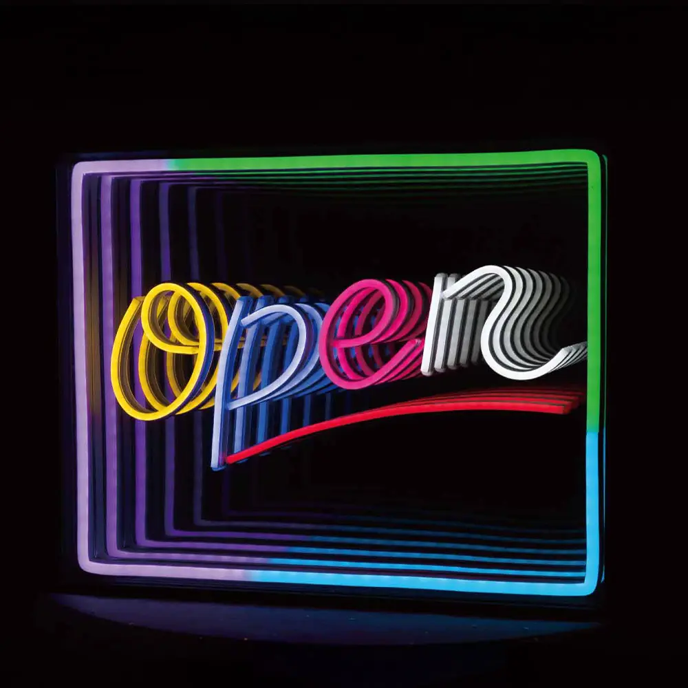 Infinity Mirror Neon Signs 