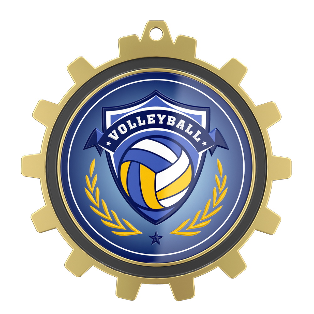 Gear-Edge Volleyball Award Medal front