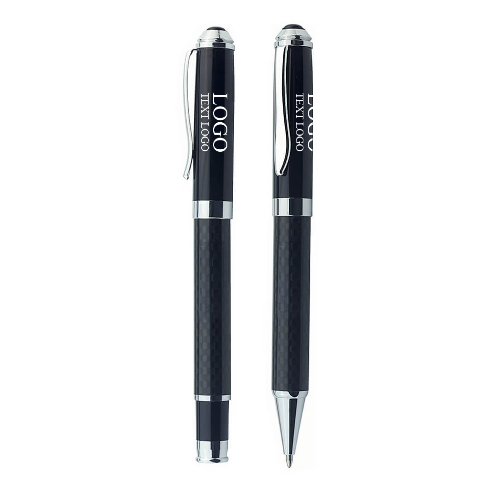 Personalized_Custom_Metal_Carbon_Fiber_Roller_Pen_with_Clip_Cap