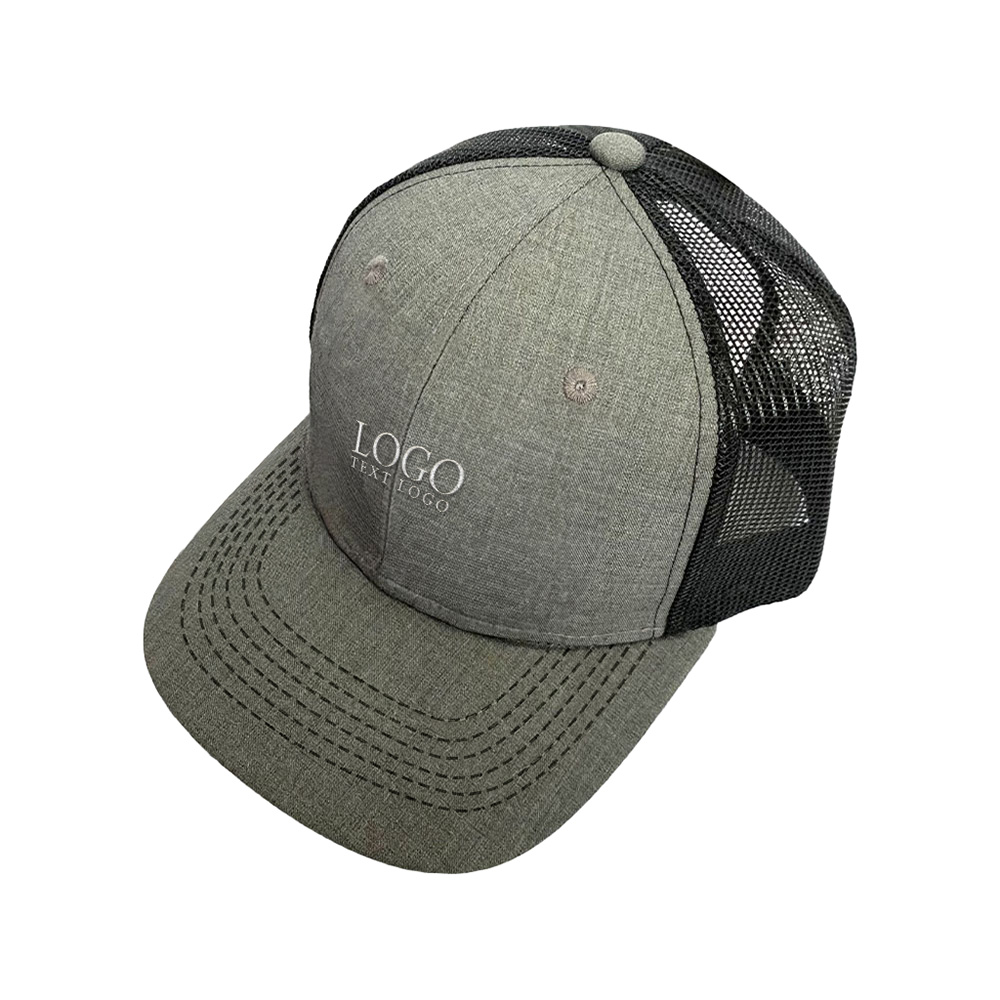 Summer Mesh Hat Travel Advertising Custom Hat Gray with logo