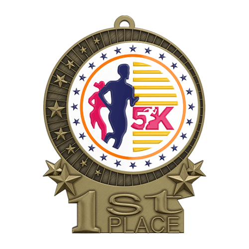 1st Place 5K Race Medal 1st Place 5K Race Medal