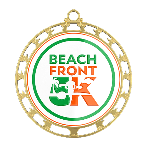 BEACH FRONT 5K Medal BEACH FRONT 5K Medal