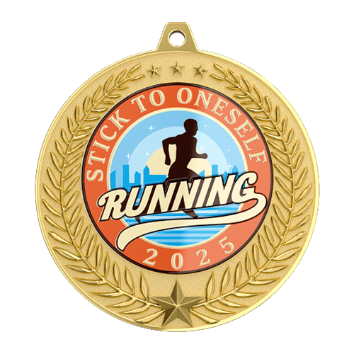 Stick to Oneself Running Medal Stick to Oneself Running Medal