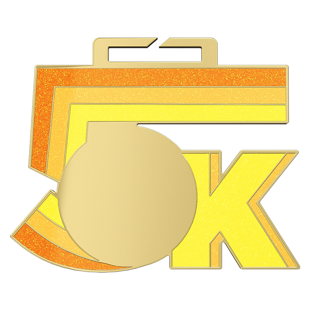 Custom 5K Race Medals Shiny Gold