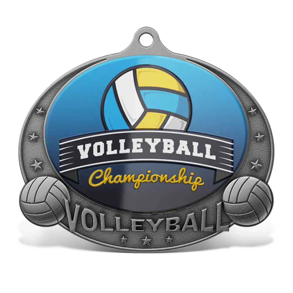 UV Printed Volleyball Medals	