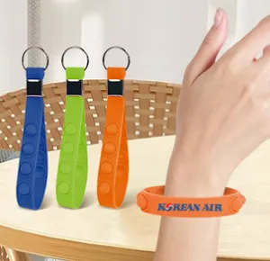 Personalized wristlet keychain