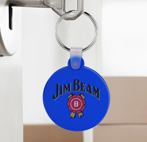 Custom round silicone keychain for Promotional