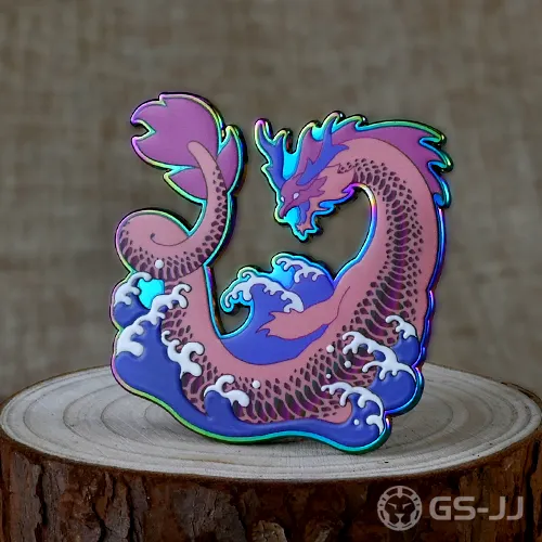 Custom Gorgeous Dragon UV Printed Pins Custom Gorgeous Dragon UV Printed Pins