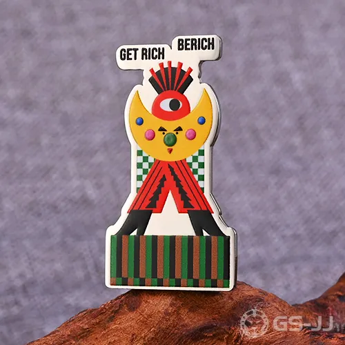 Custom Be Rich Rush Printed Pins Custom Be Rich Rush Printed Pins