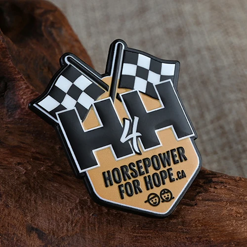 Custom Double H Black and White Flag Pins Custom Double H Black and White Flag Pins