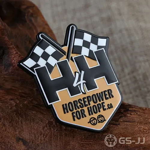 Custom Double H Black and White Flag Pins Custom Double H Black and White Flag Pins
