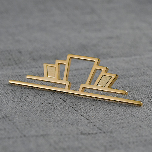 Art Deco Building Cut-out Pins