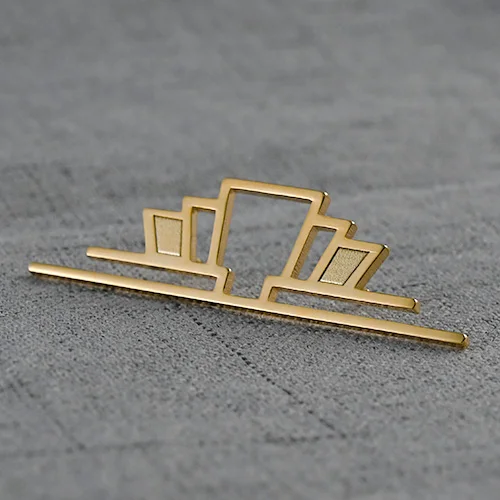 Art Deco Building Cut-out Pins