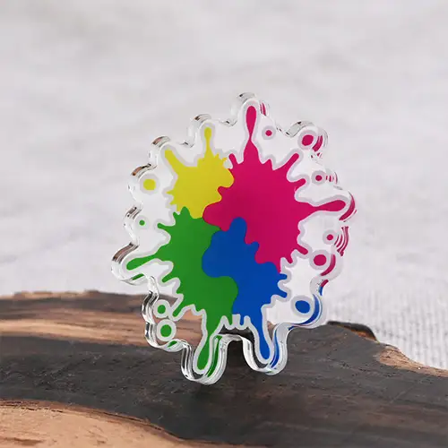 Custom Color Splash Acrylic Pins
