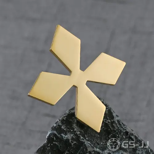 Golden Four-leaf Cross Cut-out Pins Golden Four-leaf Cross Cut-out Pins