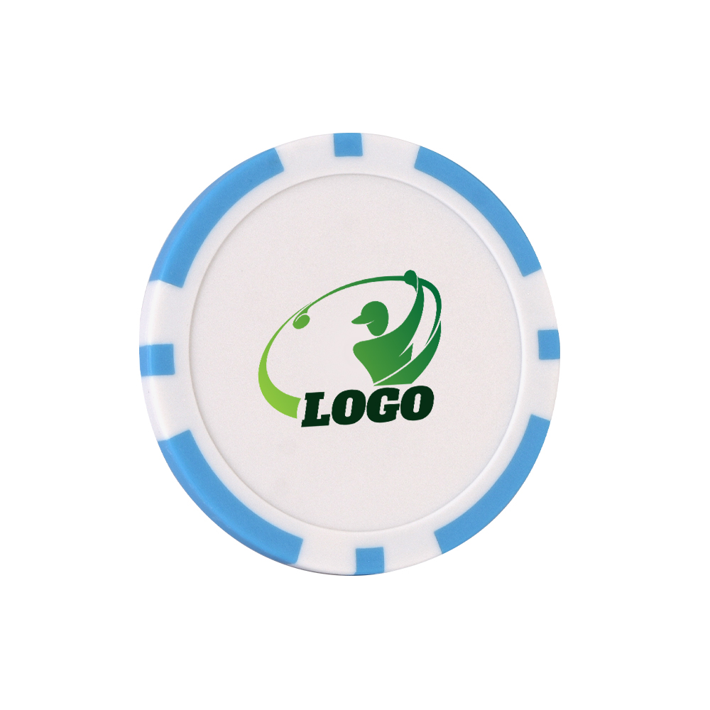 Personalized ABS Ball Marker with Stickers Blue with Logo Personalized ABS Ball Marker with Stickers Blue with Logo