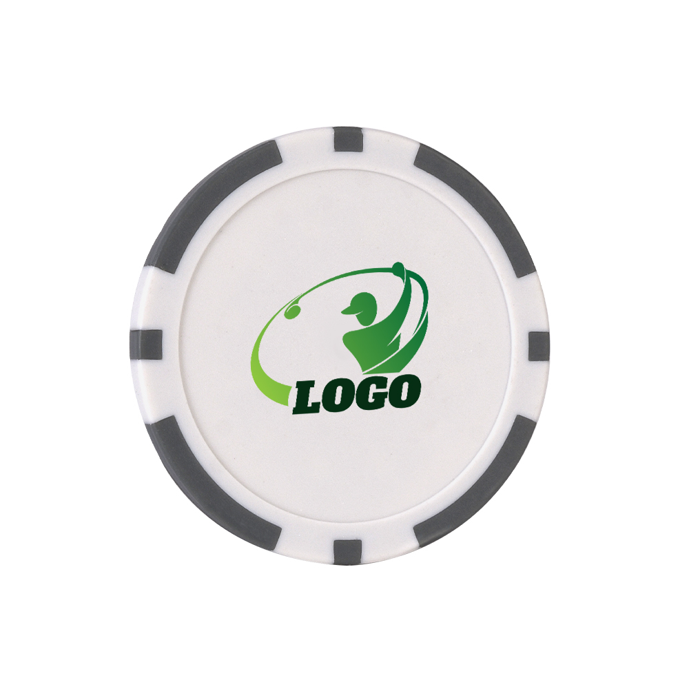 Personalized ABS Ball Marker with Stickers Gray with Logo Personalized ABS Ball Marker with Stickers Gray with Logo