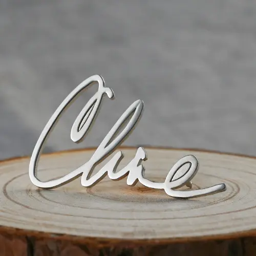 Personalized Script Cut-out Pins