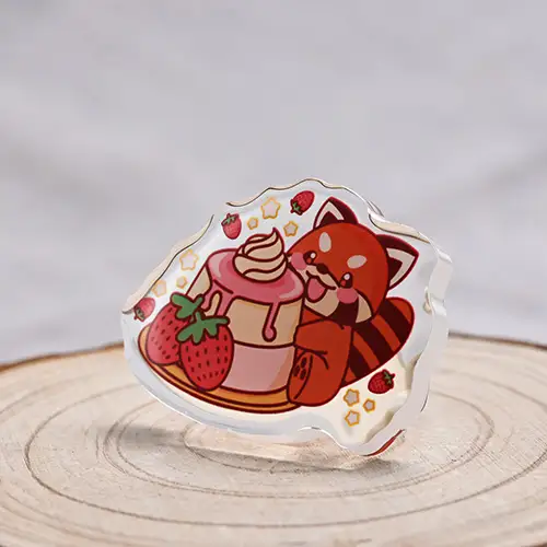 Red Panda Dessert Acrylic Pins