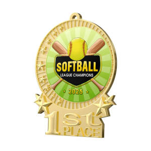 1st Place Softball League Medal