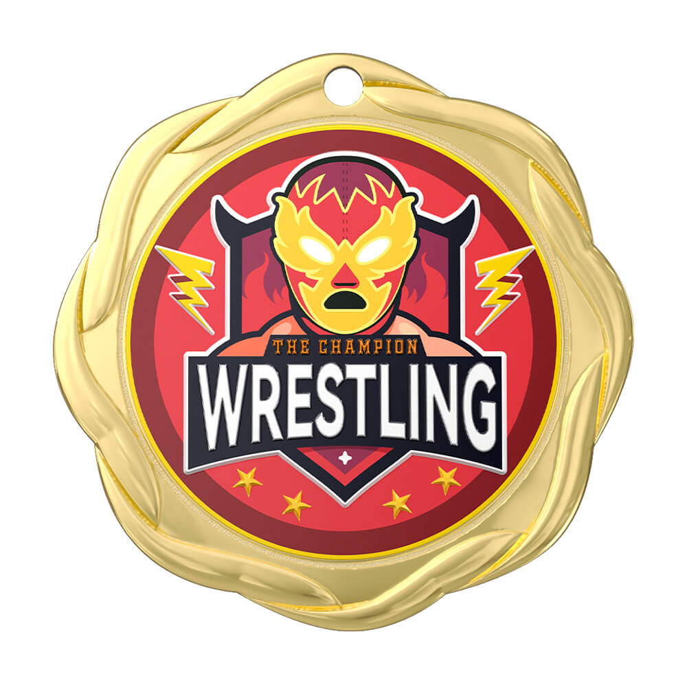 Champion Wrestling Medal front