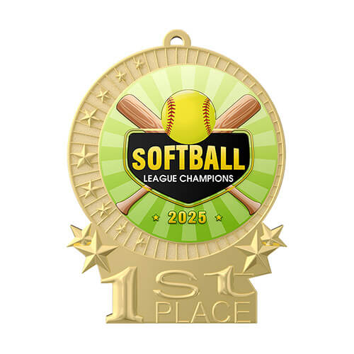 1st Place Softball League Medal 1st Place Softball League Medal