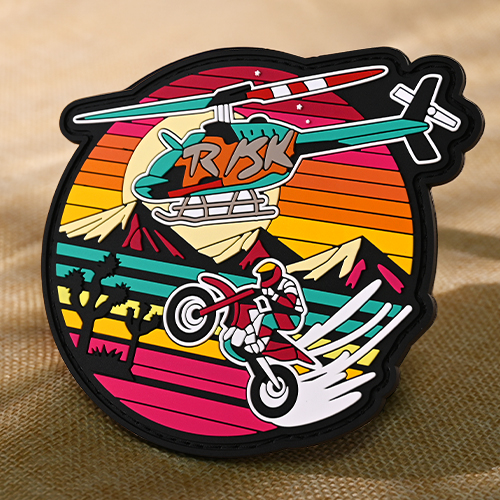 Helicopters and Motocross Custom PVC Patches