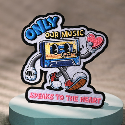 Music - Heart Cassette Patches